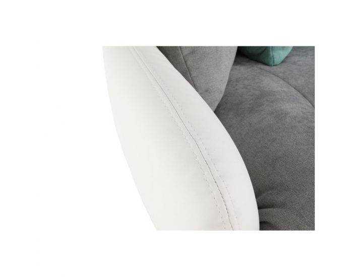 Pohovka Vildan - sivá / biela / tyrkysová