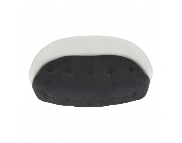 Pohovka Vildan - čierna / biela / svetlosivá