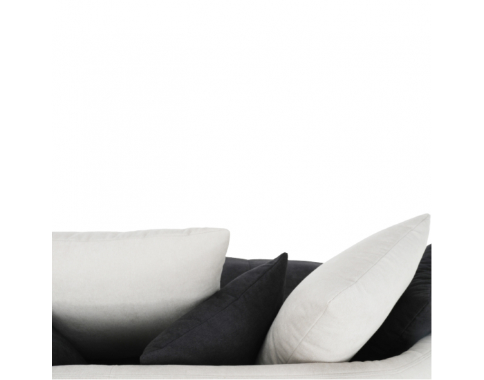 Pohovka Vildan - čierna / biela / svetlosivá