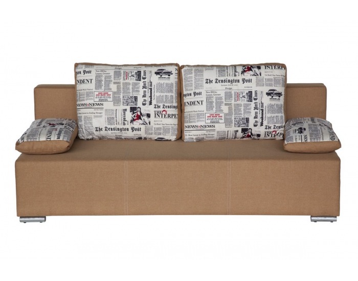 Rozkladacia pohovka s úložným priestorom Xara - šenil medový (Savana) / text