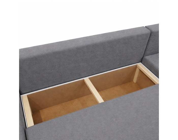 Rohová sedačka U s rozkladom Polaris U Uni L/P - sivá