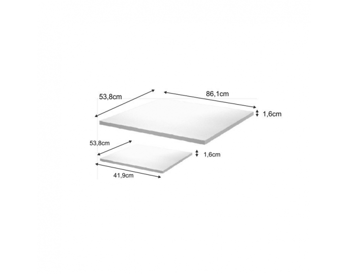 Police do šatníkovej skrine (2 ks) Leira 6D - biela