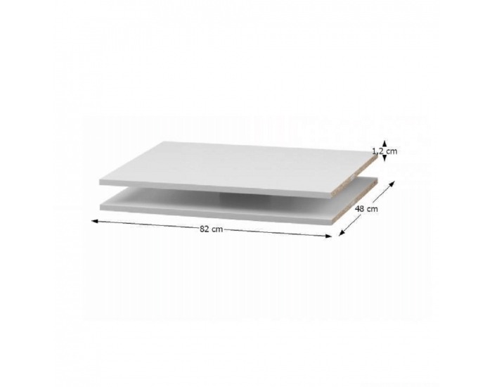 Police do šatníkovej skrine (2 ks) Victor New - biela