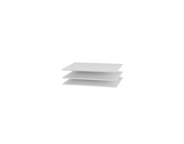 Police do šatníkovej skrine (3 ks) Pietro - biela