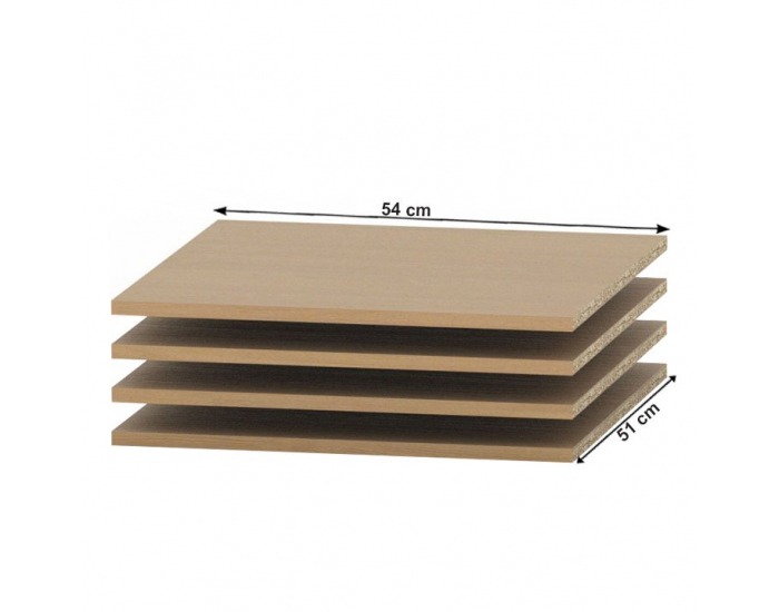 Police do šatníkovej skrine (4 ks) Tempo Asistent New 036-00 - buk