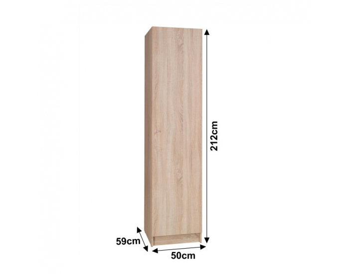 Policová skriňa Mexim 1D - dub sonoma