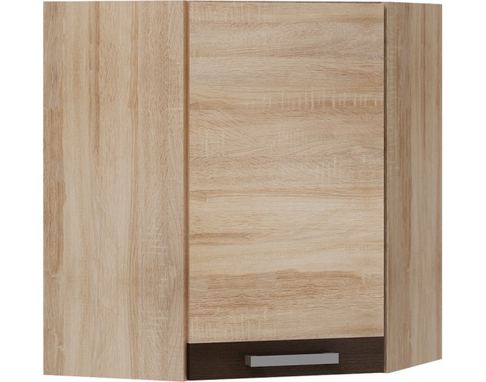Horná rohová kuchynská skrinka Polo W60N - sonoma svetlá / sonoma tmavá