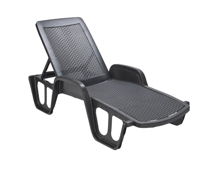 Záhradné stohovateľné lehátko Polro - antracit