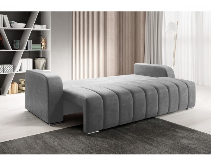 Rozkladacia pohovka s úložným priestorom Porima - sivá