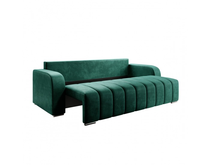 Rozkladacia pohovka s úložným priestorom Porima - smaragdová