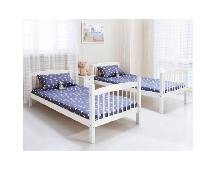 Poschodová posteľ s roštom Ravelo New - biela