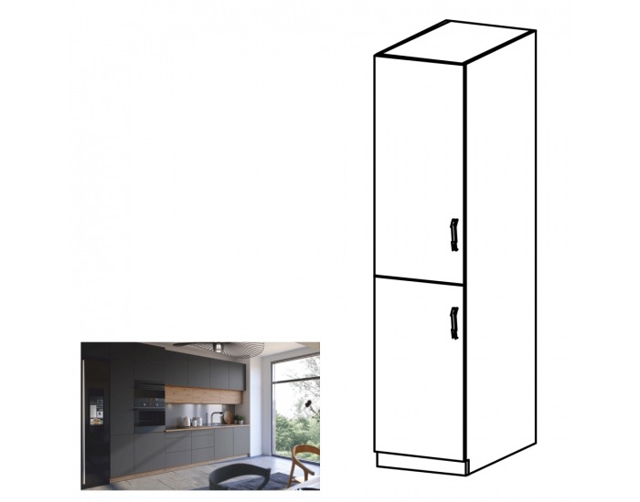 Potravinová skriňa Langen D40SP L - dub artisan / sivá