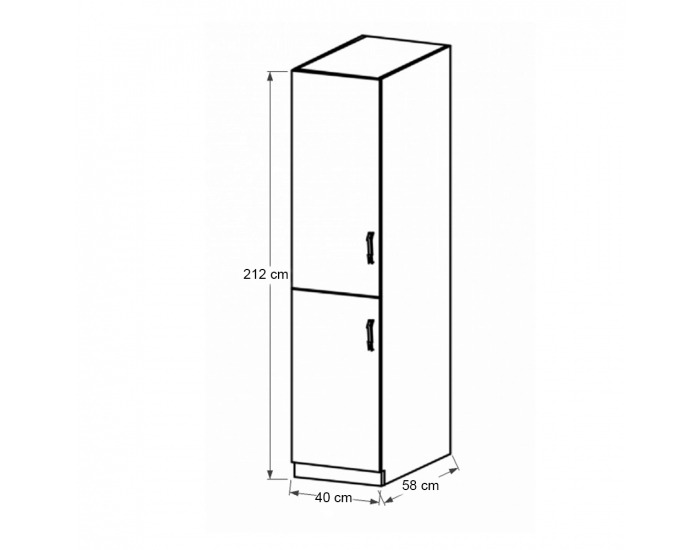 Potravinová skriňa Sicilia D40SP L - orech Milano
