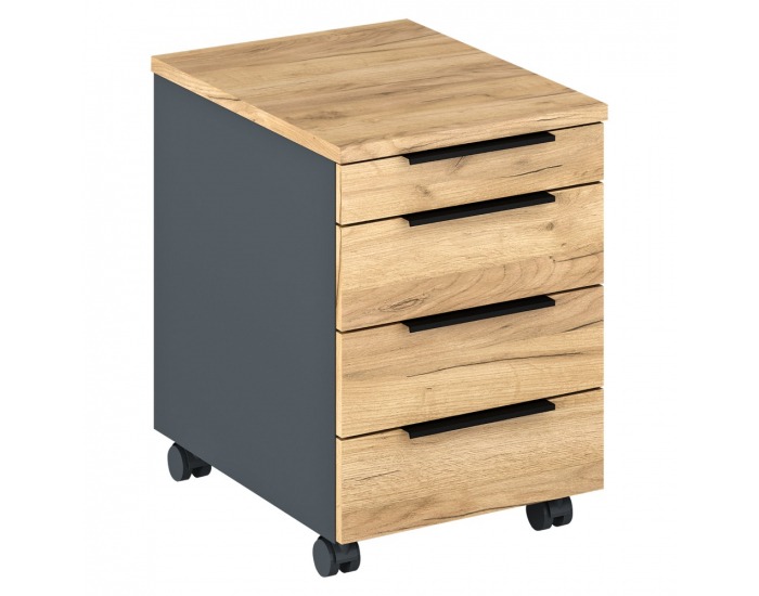 Pracovňa Klaudius - grafit / dub artisan