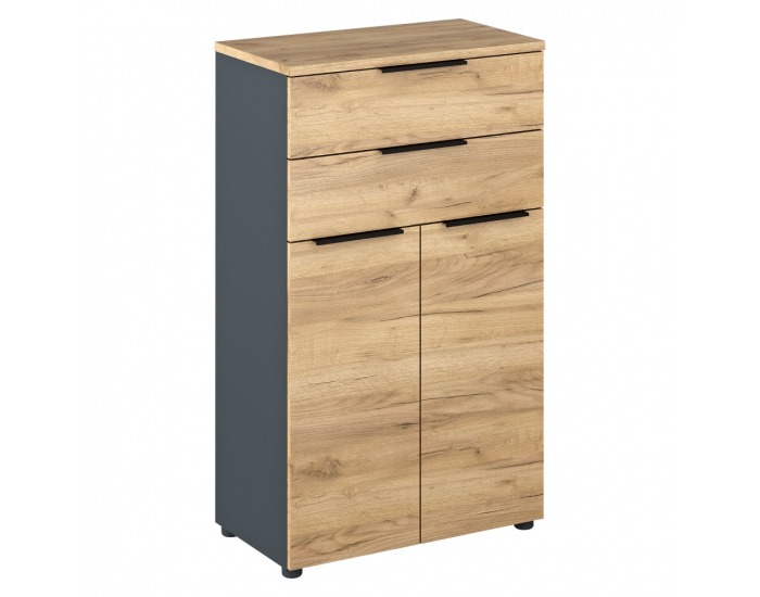 Pracovňa Klaudius - grafit / dub artisan