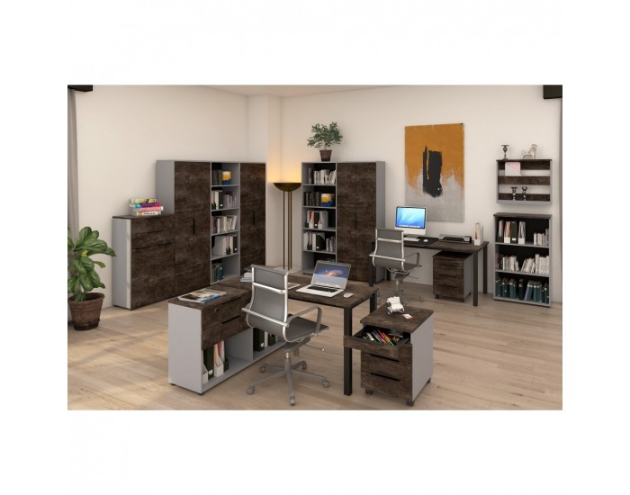 Pracovňa Klaudius - sivá / betón tmavý