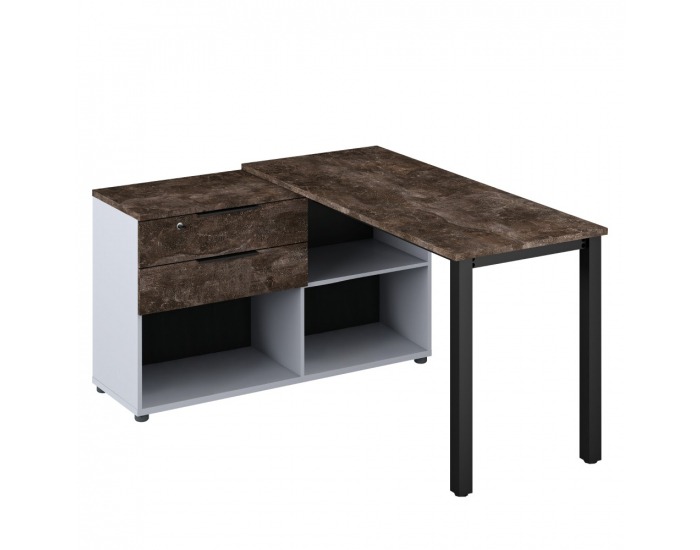 Pracovňa Klaudius - sivá / betón tmavý