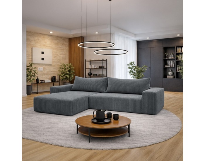 Rohová sedačka s rozkladom Prema Roh Uni L/P - sivá