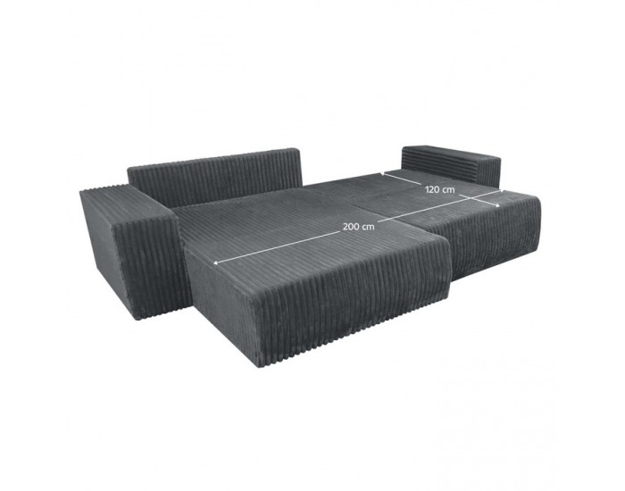 Rohová sedačka s rozkladom Prema Roh Uni L/P - sivá