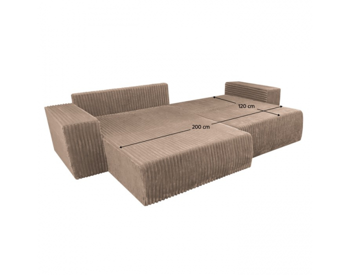 Rohová sedačka s rozkladom Prema Roh Uni L/P - sivohnedá (taupe)
