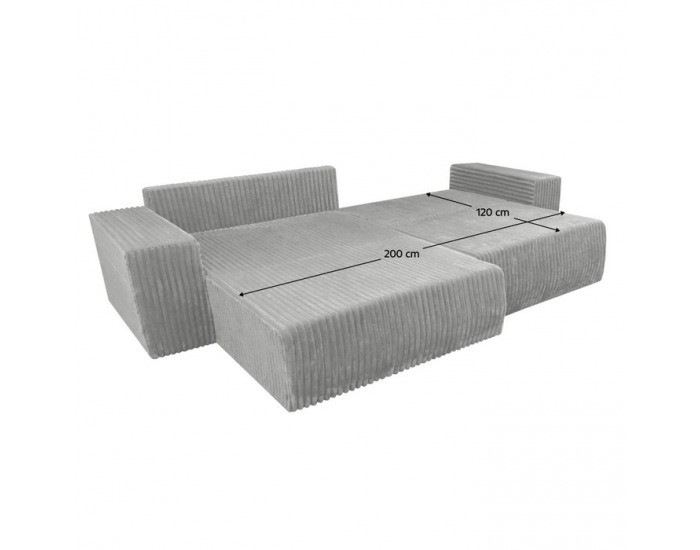 Rohová sedačka s rozkladom Prema Roh Uni L/P - svetlosivá
