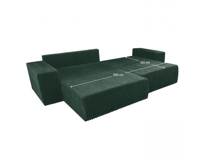 Rohová sedačka s rozkladom Prema Roh Uni L/P - zelená
