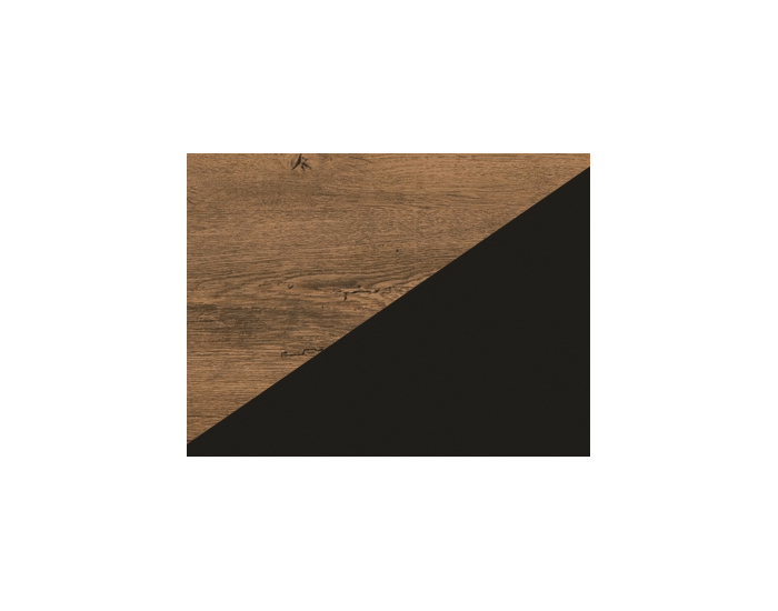 Botník s lavicou Bravo - dub burgundský / čierna ekokoža