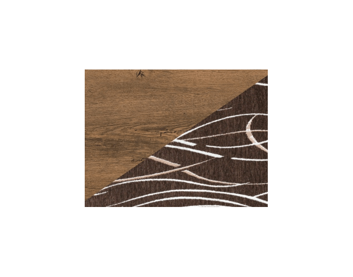 Botník s lavicou Bravo - dub burgundský / šenil safari