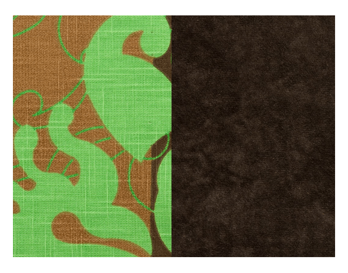 Jednolôžková posteľ (váľanda) Iza - kvety zelené / suedine hnedý