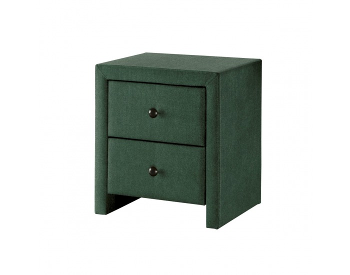 Čalúnený nočný stolík Prima 3 - tmavozelená (Velvet)