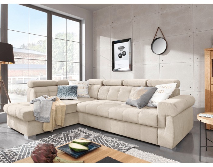 Rohová sedačka s rozkladom a úložným priestorom Primus Roh L - béžová