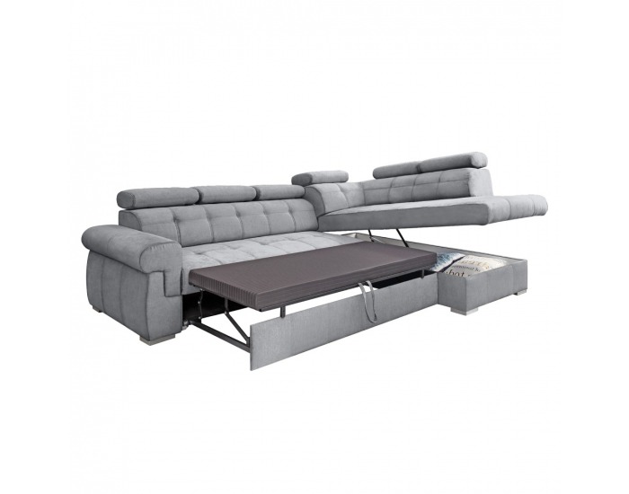 Rohová sedačka s rozkladom Primus Roh New P - sivá / strieborná