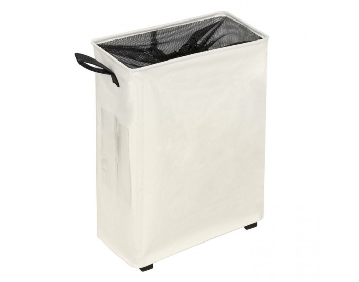 Skladací kôš na prádlo s kolieskami Prior - béžová