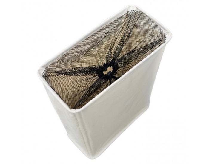 Skladací kôš na prádlo s kolieskami Prior - béžová