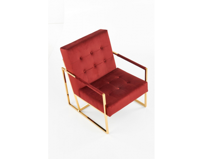 Kreslo Prius - bordová / zlatá