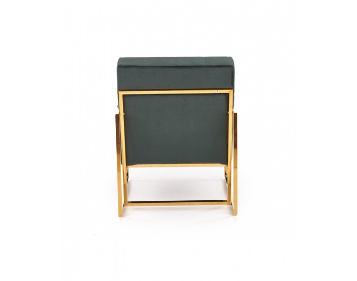 Kreslo Prius - tmavozelená / zlatá