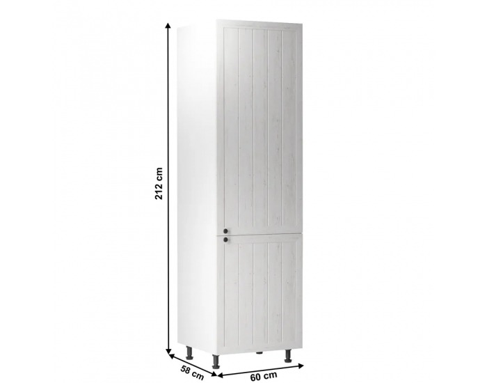 Potravinová skriňa Provance D60R P - biela / sosna Andersen