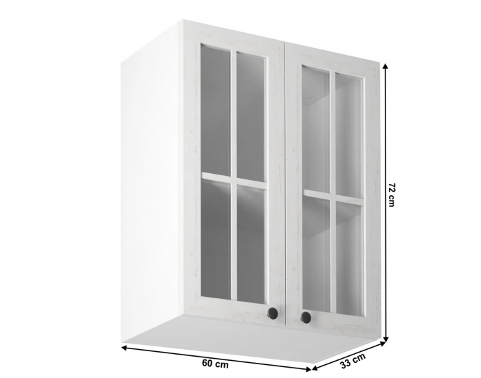 Horná kuchynská skrinka Provance G60S - biela / sosna Andersen