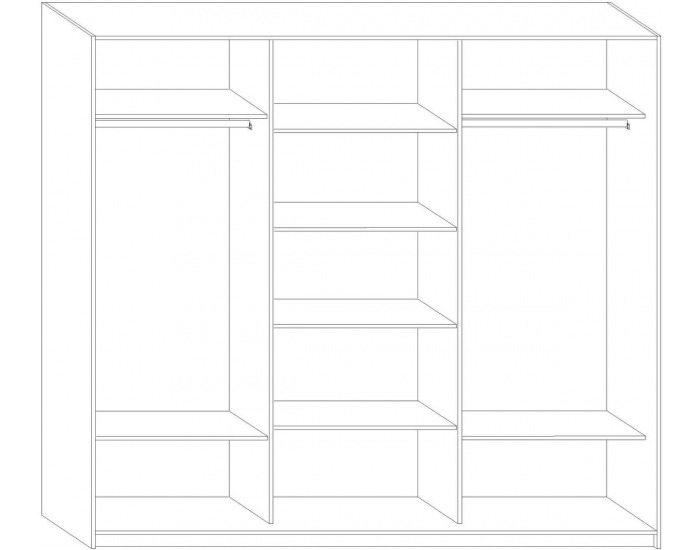 Šatníková skriňa s posuvnými dverami Puerto L240C 3D - slivka / sonoma tmavá