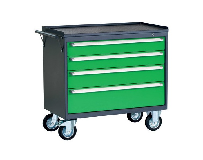 Dielenský vozík na kolieskach so zámkom PWW01G/2L7 - grafit / zelená