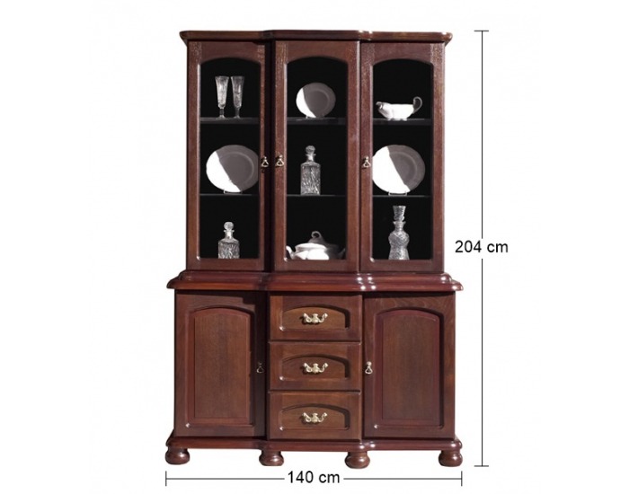 Rustikálna vitrína s komodou Anita M - bawaria