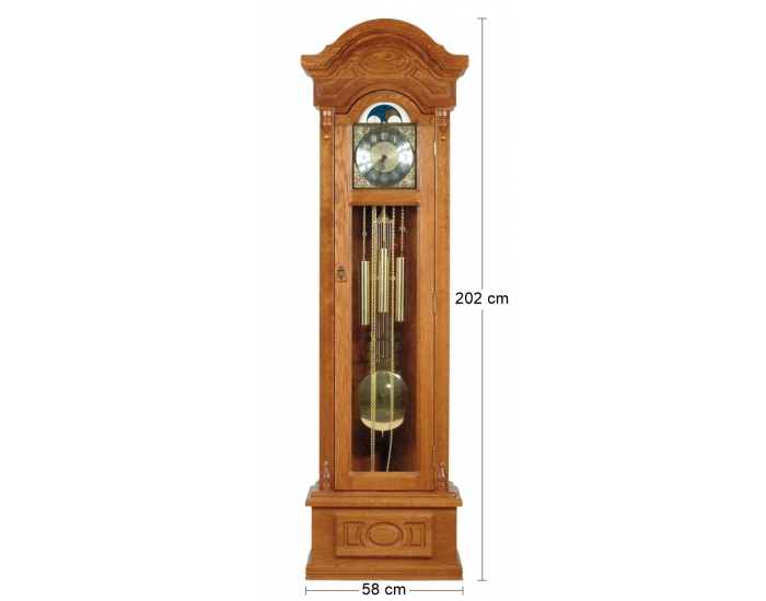 Rustikálne stojace hodiny s kyvadlom Gubernator - drevo D3