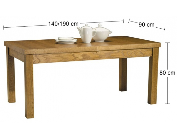 Rozkladací jedálenský stôl Kuba 140/190 - drevo D3