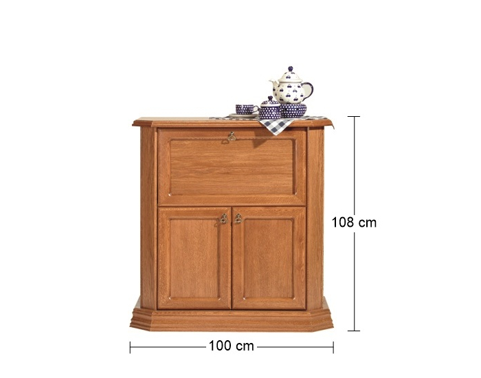 Rustikálna barová skrinka Monika - drevo D3