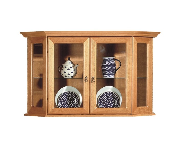 Rustikálna vitrína na stenu Monika - drevo D3