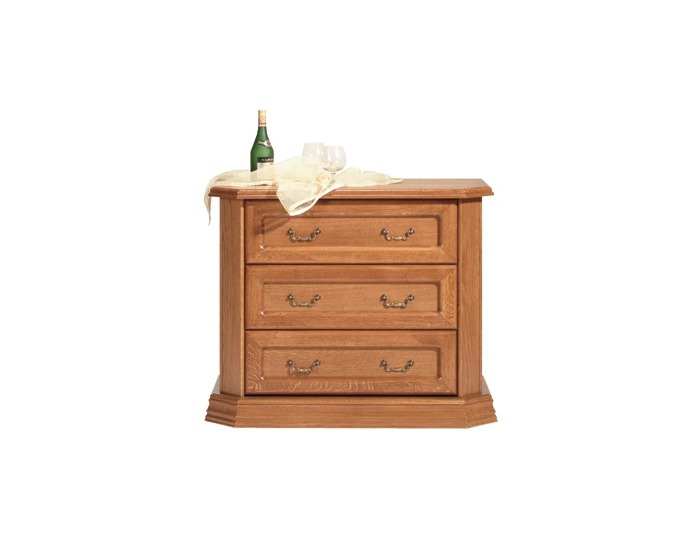 Rustikálna zásuvková komoda Monika - drevo D3