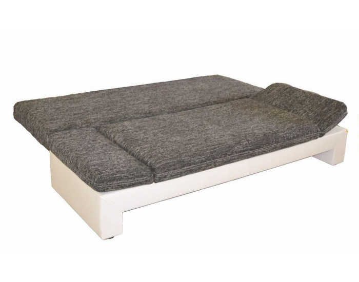 Rozkladacia pohovka s úložným priestorom Promo - čierna ekokoža / magma čierna