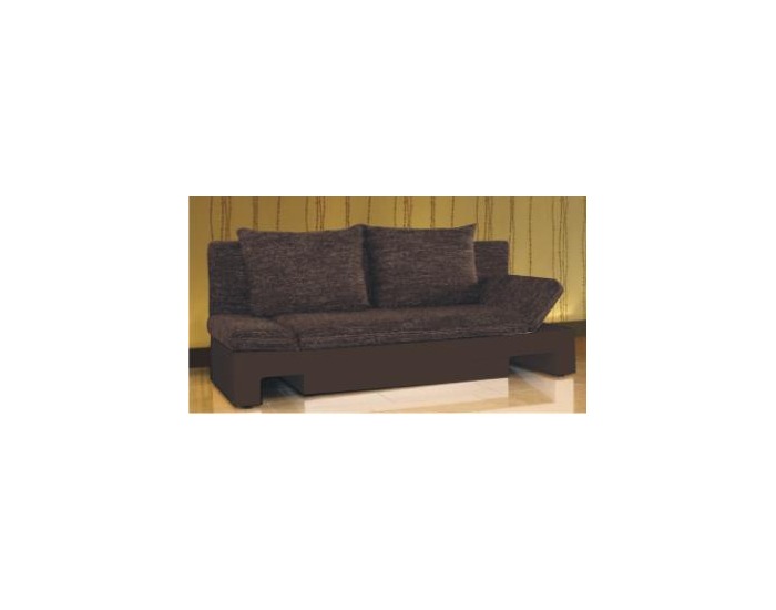 Rozkladacia pohovka s úložným priestorom Promo - hnedá ekokoža / magma hnedá