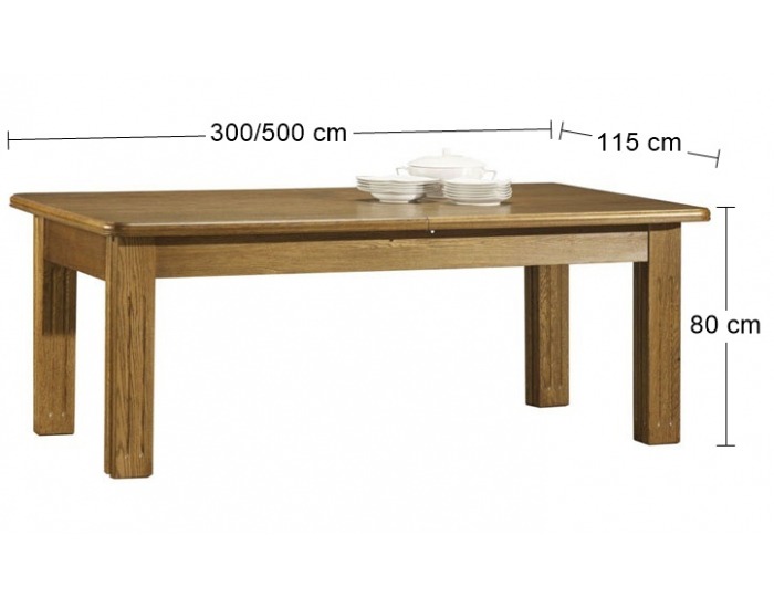 Rozkladací konferenčný stôl Stol 300/500 - drevo D3