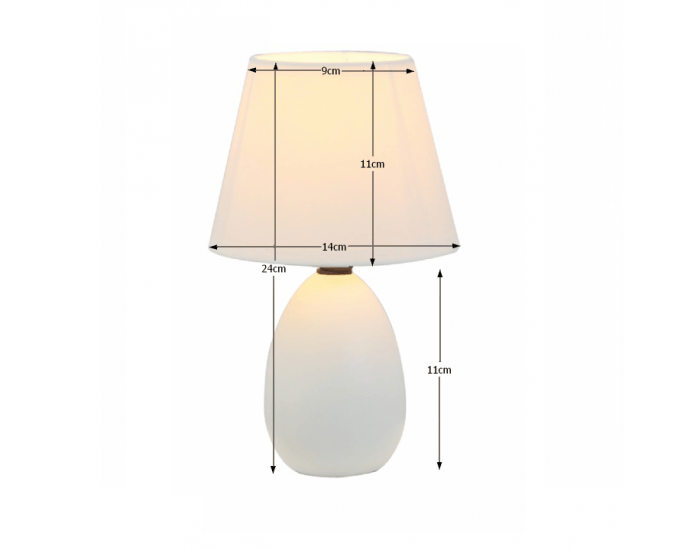 Stolná lampa Qenny Typ 12 - biela